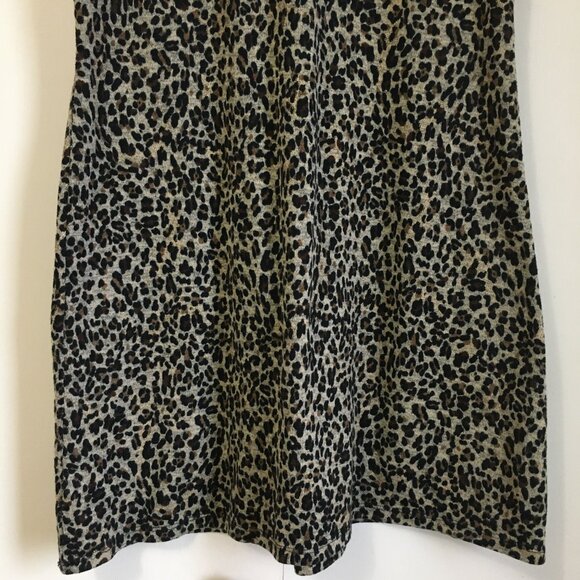 Coquette Frilly Ruffle Chest Leopard Rosette Knit Dress Top - Picture 12 of 15